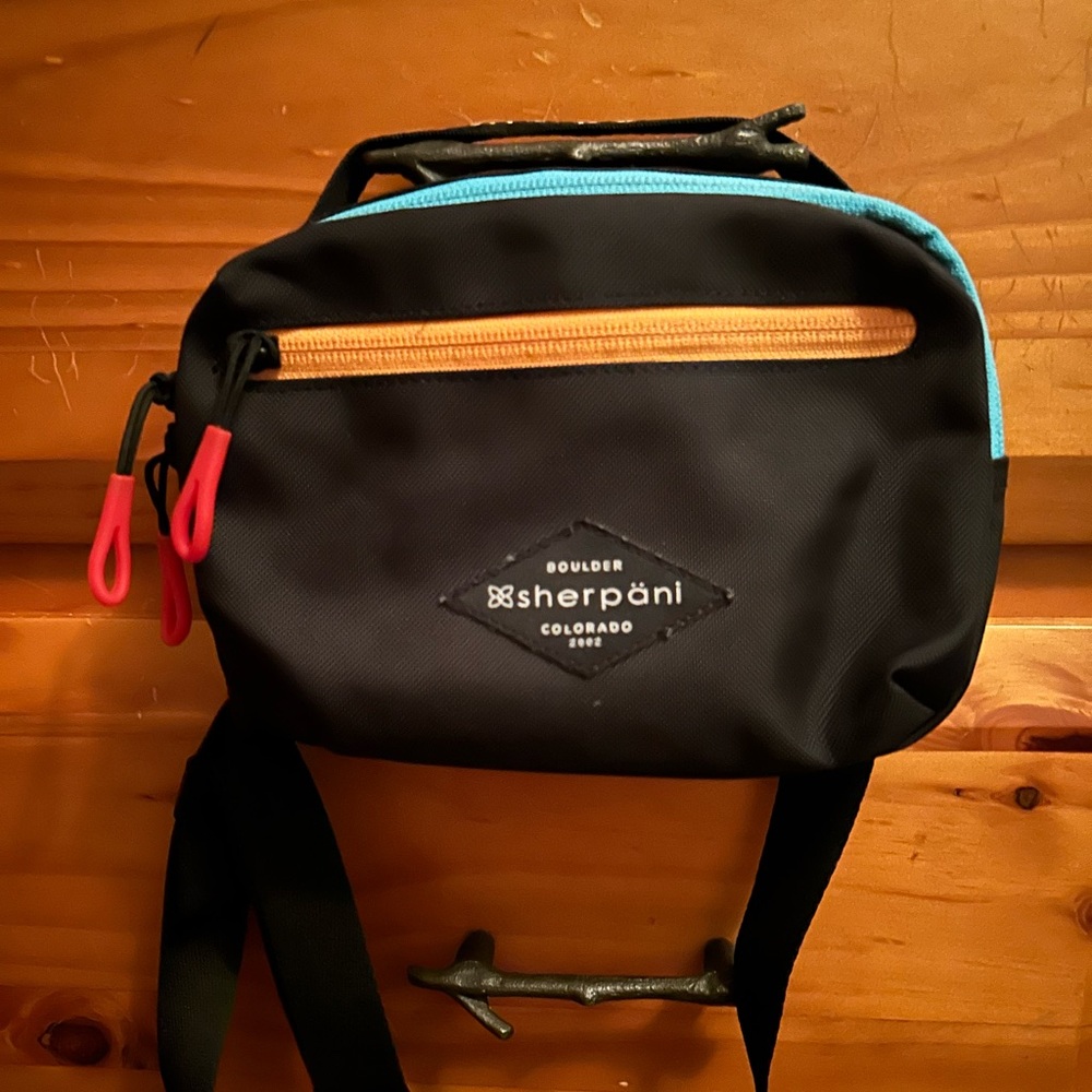 Sherpani Black and Blue Fanny Pack/Cross body